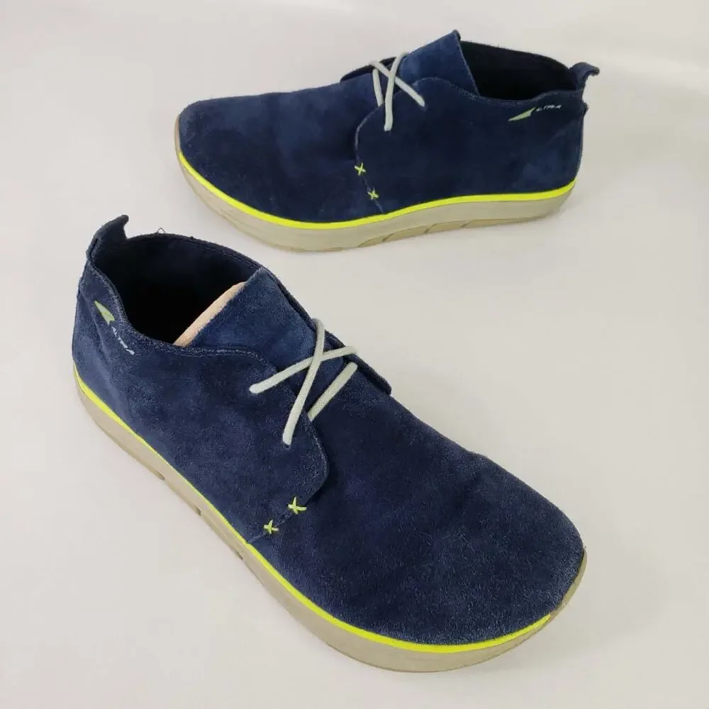 Altra Desert Boot Men’s Size 12 Blue Suede Mid Chukka Shoes Hiking Casual